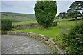 Public Footpath through garden at Wildfell House, Oldfield, Keighley, West Yorkshire