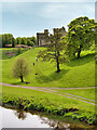 NU1813 : River Aln,  Alnwick Castle by David Dixon