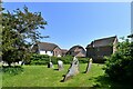 Hoo St. Werburgh: Houses in Vicarage Lane backing onto the churchyard