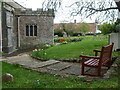 A seat in the churchyard