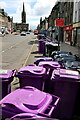 Wheelie bin Wednesday in Montrose High Street