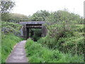 Former canal and railway route in Burry Port