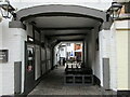 Entry at the Black Swan Inn, Market Street, Uttoxeter