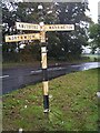 Direction Sign ? Signpost on Knutsford Road in Antrobus