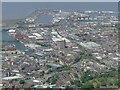 Grimsby town centre and docks: aerial 2021