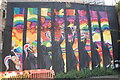 TQ3381 : View of a London Mural Festival mural in the NCP Whitechapel car park by Robert Lamb