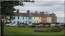NT5585 : Pretty Coloured Houses in the Quadrant North Berwick by Jennifer Petrie