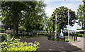 NZ3547 : Garden with memorials in Hetton-Le-Hole by Trevor Littlewood