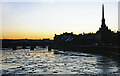 Ayr Harbour frozen, January 1979