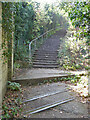 Footpath crossing of old railway, Upnor