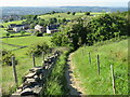 Public footpath, Hall Bower