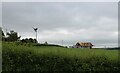 New house and wind turbine at Uplands