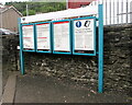 Reminder of Arriva Trains Wales on Brithdir station in June 2021