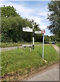SU8702 : Direction Sign – Signpost on Church Road, North Mundham by Z La Gumina