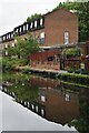 Houses reflected in the Hertford Union Canal