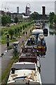 Boats moored on the River Lee Navigation