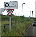 Two signs alongside Another Way, Forest Green, Nailsworth