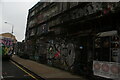 View of street art on the side of warehouse buildings on Sclater Street #2