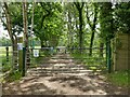 Gate across a track by Woodside Farm