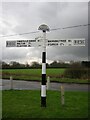 Direction Sign ? Signpost on the B1035 Thorpe Road, Tendring