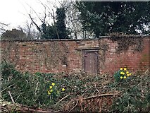 SP2965 : Old door in a garden wall by St Nicholas Park, Warwick by Robin Stott