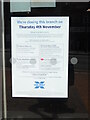 TQ1289 : Halifax Bank closure notice in Pinner by David Hillas