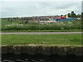 New houses alongside Bedford Brook