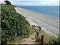 Steps down to Llanbedrog beach