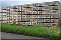 TL6494 : Stacked crates at Decoy Farm, Southery by David Howard