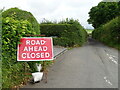 SD2470 : The dreaded sign on National Cycle Route 700, North Hill by JThomas