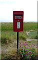 SD2466 : Elizabeth II postbox on Roa Island Road, Rampside by JThomas