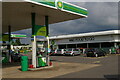SP8676 : Petrol station on the A14 eastbound, Kettering by Christopher Hilton