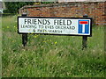 Friends Field sign