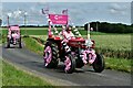 TM2186 : Pulham St. Mary: 'Pink Ladies' 17th Annual Tractor Run in aid of Cancer Research by Michael Garlick