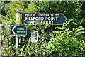 Footpath sign at Helford