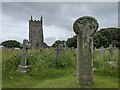 Old Wayside Cross in Lelant Cemetery, St Ives parish