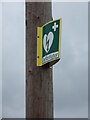 Defibrillator sign on Henny Road