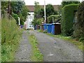 Wheelie bins in the lane