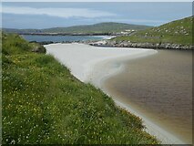 NF6502 : Barra - Northern end of the lagoon as it nears the sea by Rob Farrow