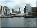 SJ3390 : Princes Dock footbridge, Liverpool by Christine Johnstone