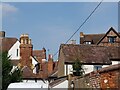 High Street chimneys and rooftops, Tewkesbury