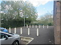 ST3188 : Concrete posts beyond the eastern end of Mill Street, Newport by Jaggery