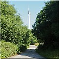 SK7658 : A lay-by with a view of a wind turbine by David Lally