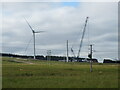 NS8131 : Extension to Hagshaw Hill wind farm under construction by Alan O'Dowd
