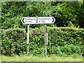 Signpost on the A134 Honey Tye