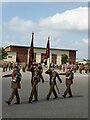 Old Colours are marched off the square