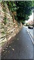 NY4154 : Wall on SW side of London Road (A6) at Chertsey Mount by Roger Templeman