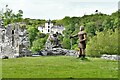 Cilgerran Castle: Looking towards Coedmor Mansion