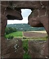 SO5719 : Goodrich Castle - View through arrowslit in East Range by Rob Farrow