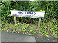 TL9536 : High Road sign by Geographer